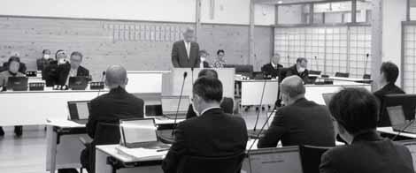 一般質問や当初予算審議などが行われた議場の様子