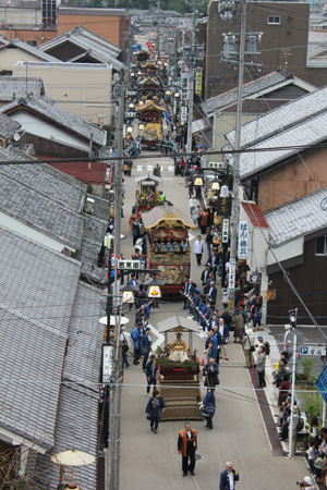 登録された伊賀市の「上野天神祭のダンジリ行事」