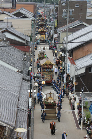 登録された伊賀市の「上野天神祭のダンジリ行事」