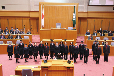 五十鈴中学校による議場演奏会