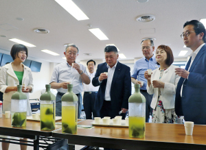 伊勢茶の「深蒸し煎茶」と「かぶせ茶」を試飲