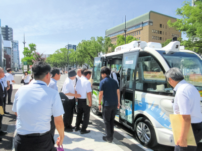 今年度四日市市の実証実験で使用する自動運転バス
