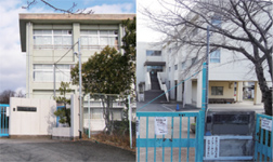 統合再編が計画されいる神功小と右京小