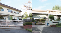 統合が検討されている富雄保育園と富雄第三幼稚園