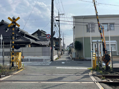 危険な踏切（武道館横）