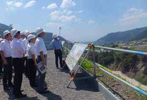 熊本県新阿蘇大橋建設現場での調査
